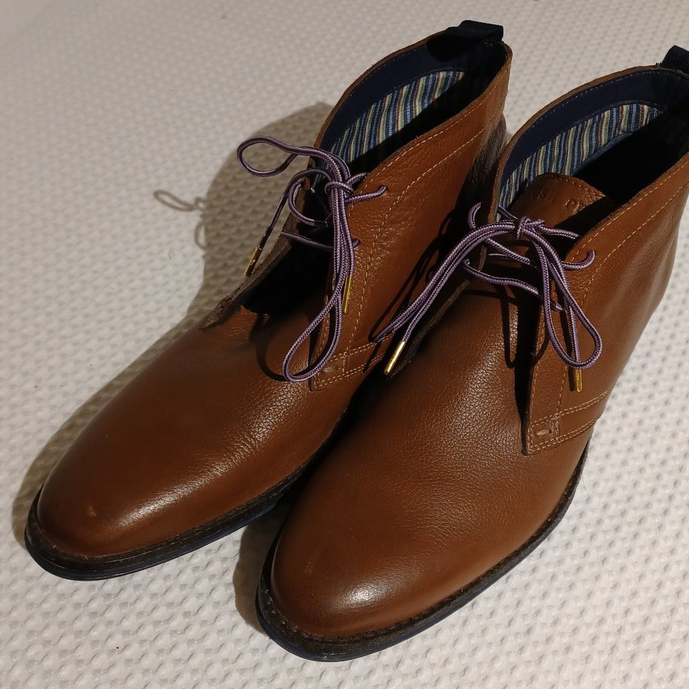 Mens Hush Puppies European Style Leather Dress Shoes
